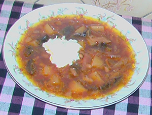 Борщ со сметаной